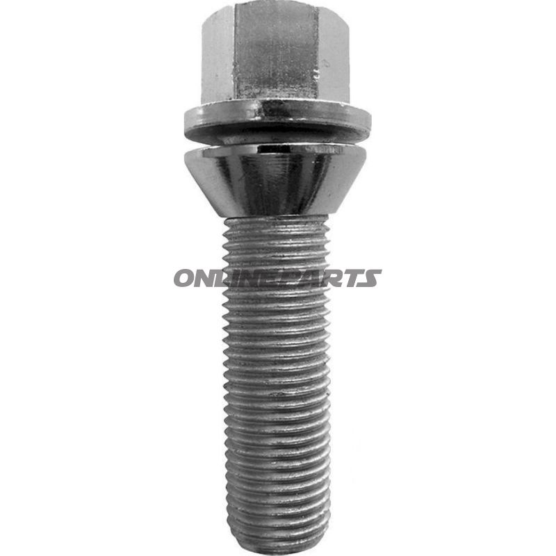 Wheel Nut M12x1.5X26 Ke 17Silver Pkg 10 Pcs