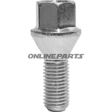 Wheel Nut M12x1.5X24 Ke 17Silver Pkg 10 Pcs