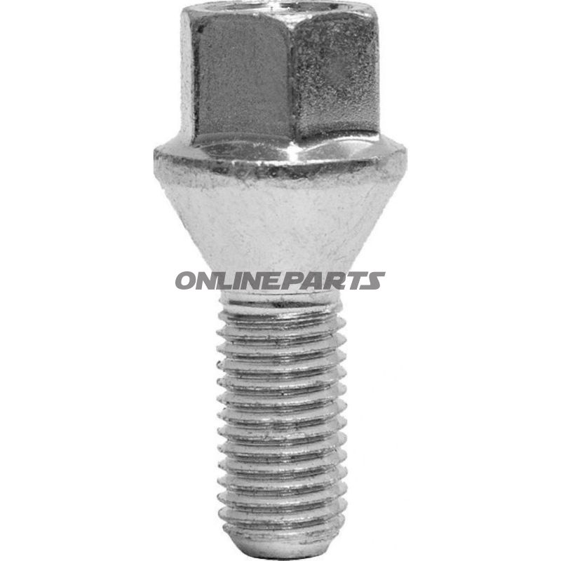 Wheel Nut M12x1.5X24 Ke 17Silver Pkg 10 Pcs