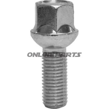 Wheel Nut M12x1.5X28 Ku 17Silver Pkg 10 Pcs