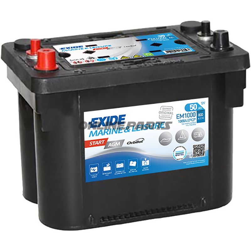 Autobatterie 12V 50Ah Agm Exidestart Agm