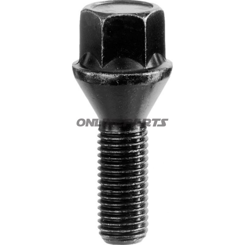 Wheel Nut M14x1.5X25 Ke 17Black Pkg 10 Pcs