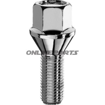 Wheel Nut M12x1.25X22 Ke 17Silver Pkg 10 Pcs