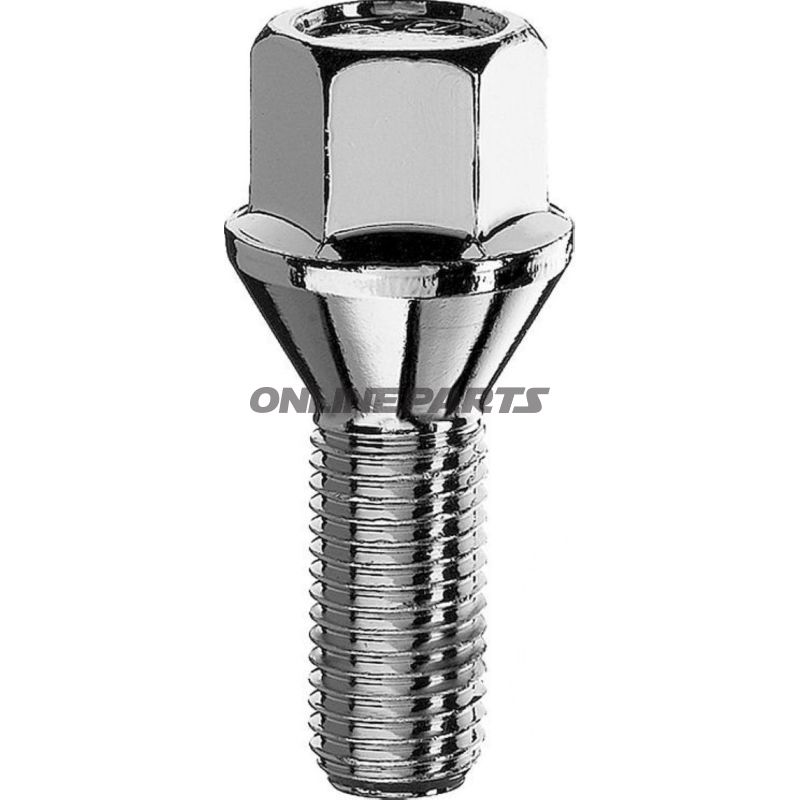 Wheel Nut M12x1.25X22 Ke 17Silver Pkg 10 Pcs