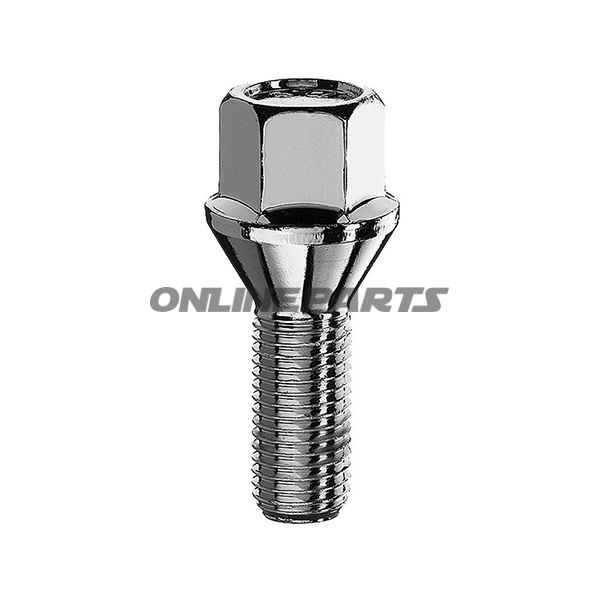 Wheel Nut M12x1.5X22 Ke 17Silver Pkg 10 Pcs