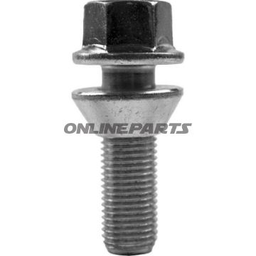 Wheel Nut M14x1.5X34 Ke 19Silver Pkg 10 Pcs