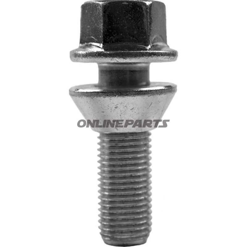 Wheel Nut M14x1.5X34 Ke 19Silver Pkg 10 Pcs