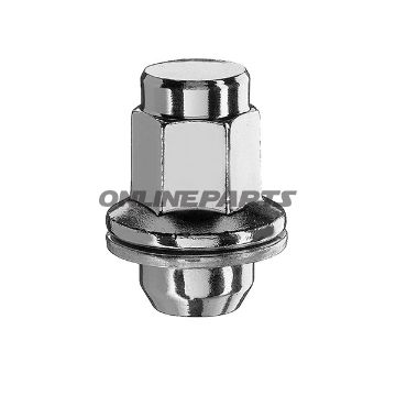 Wheel Nut M14x1.5 Fb 22Silver Pkg 10 Pcs
