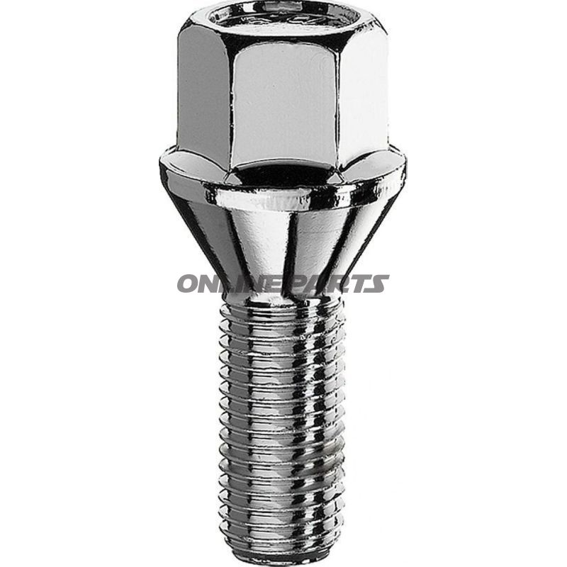 Wheel Nut M14x1.5X28 Ke17silver Pkg 10 Pcs