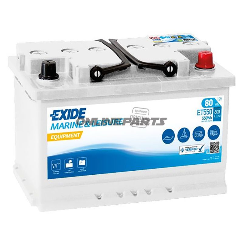 Versorgungsbatterie 12V 80Ah Exideequipment