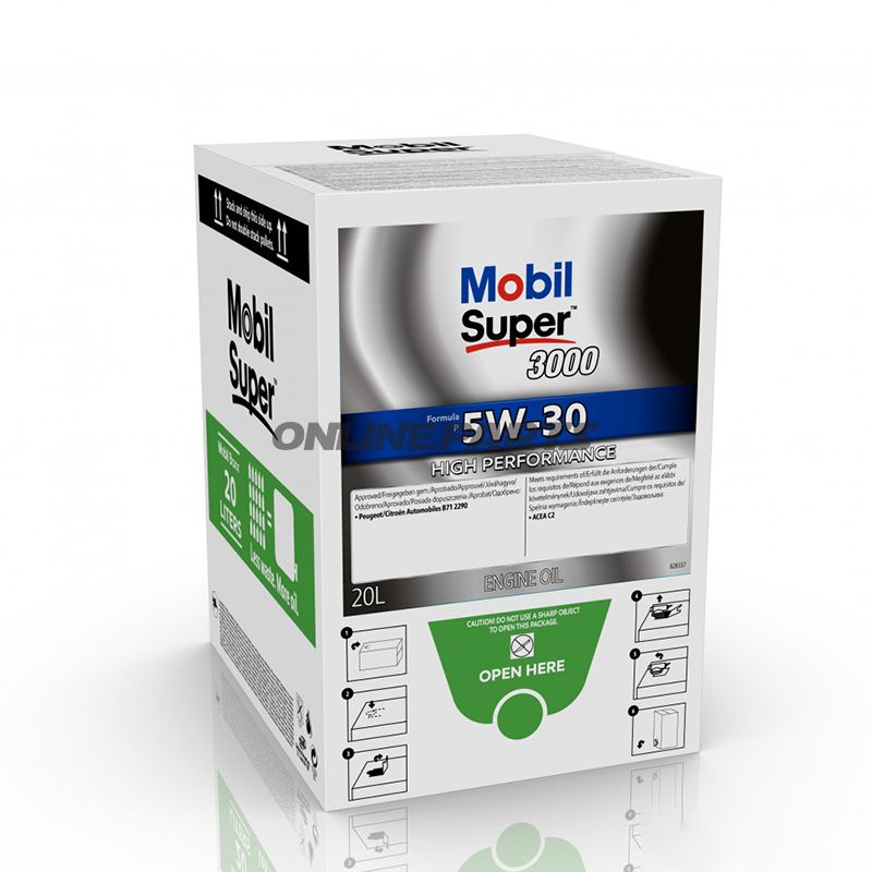 Engine Oil 5W30sup3000 P 20Lincl Drain Tap Bag In Box