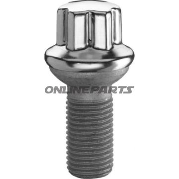 Wheel Nut M14x1.5X27 Ku 17Silver Pkg 10 Pcs