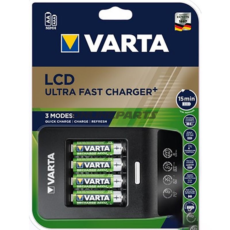 Akku Ladegerät Lcd Ultra Fastinklusive 4Aa 2100 Mah