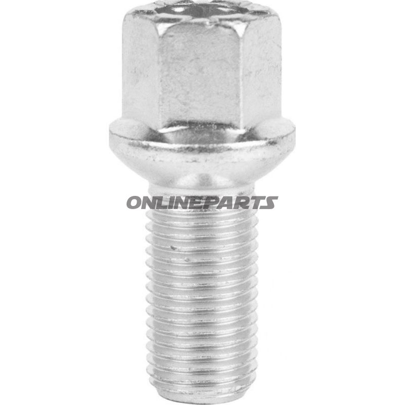 Wheel Nut M14x1.5X27 Ku 17Silver Pkg 10 Pcs