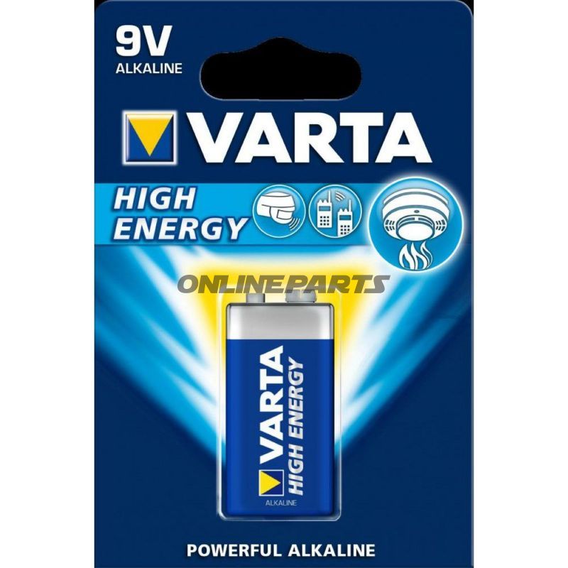 Battery Alkaline 9V High Enesingle 1 Blister Pack