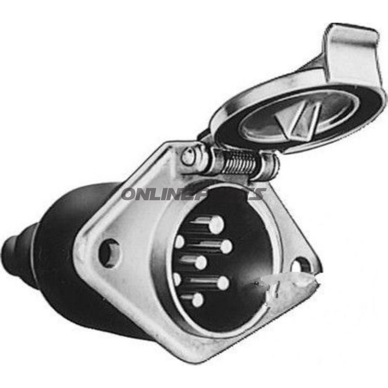 Socket 7Pol Alu 24Vschraubanschluss M Stift