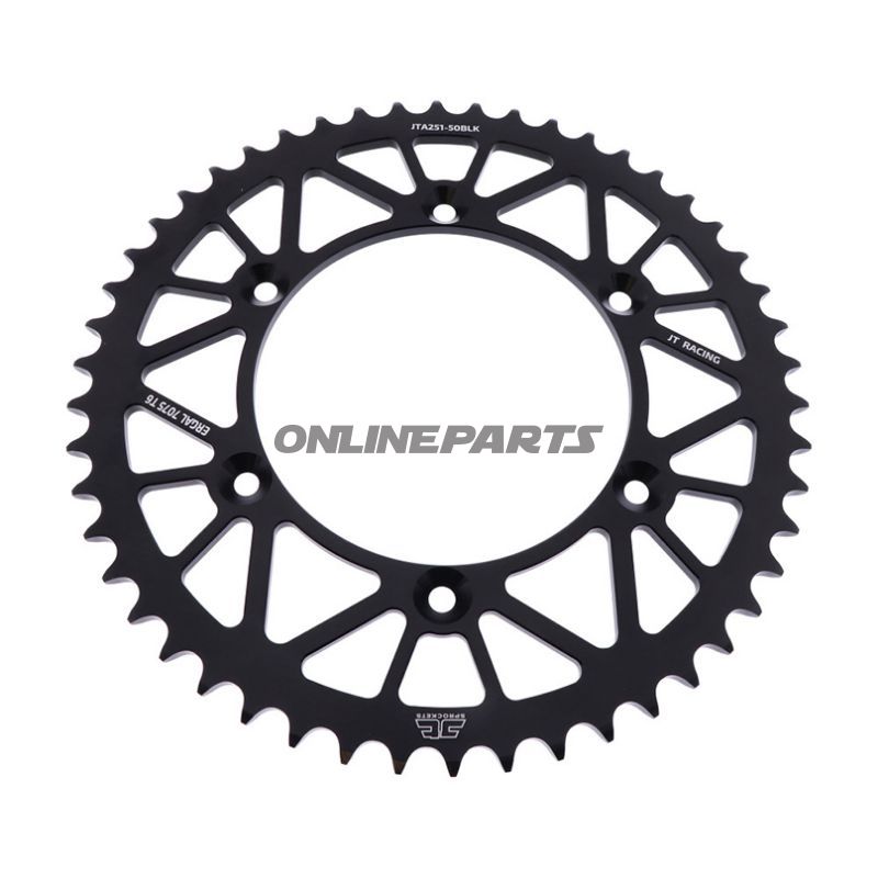 Rear Sprocket Aluminium 50 Tooth Pitch 520 Blackjt Inner Diameter 130 Bolt Spacing 150