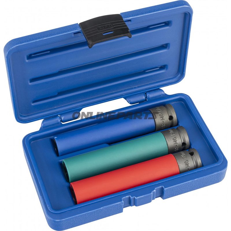 Kraftnuss Kit 6Kt 1/2 3 Tummantelt 17, 19, 21 Mm