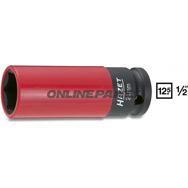 Kraft-Stecknuss 6 Kant 1/2 Zoll 21 Mm Hazetummantelt Length 85 Mm