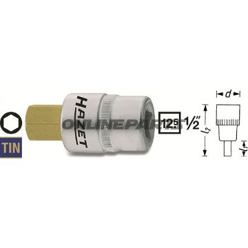 Innensechskant-Stecknuss 1/2 Zoll 14 Mmlength 60Mm