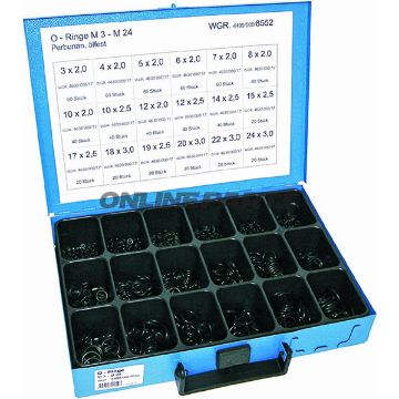 O-Ring Assortment 3-24Mm700 Piece Kit In Steel Case