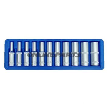 Topnøglesæt  1/4" - Lang 4.5.-13 Mm