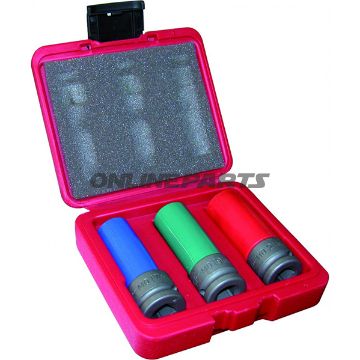 Impact Socket Set 17, 19, 21Mmwith Plastic Outer Sleeve Jmp