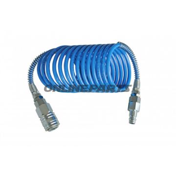Spiral Hose 8X6 5M Bluewith Connector Male & Female