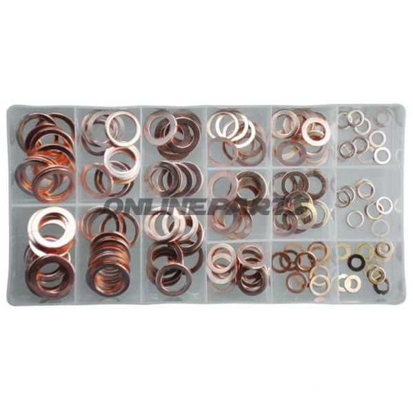 Assorted Copper Washerscontains 150 Pieces