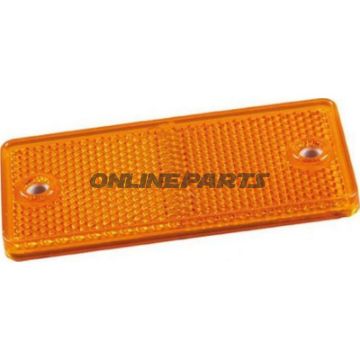 Strahler Side Reflector Yellowwith Adhsive Foil And Mounting Holes