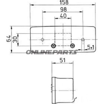 Tail Light Cluster 3-Part Jok