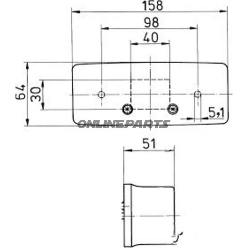Tail Light Cluster 3-Part Jok