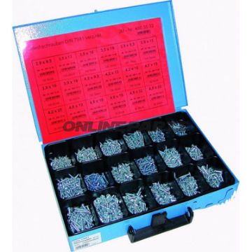 Screws Assortment Din7981 1450-Piece Kit In Steel Case