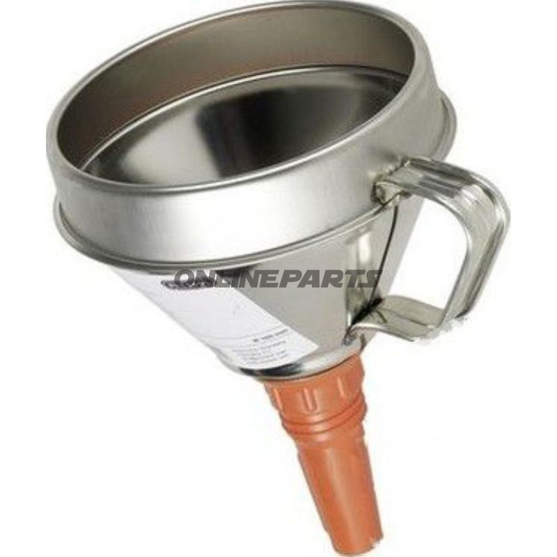 Tin Funnel With Brass Filter & Removable Spout160mm