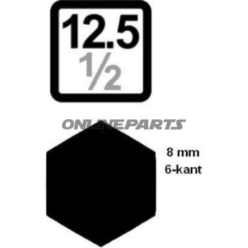 Adapter For 8Mm Hex Bitslänge 39Mm 5/16=8Mm