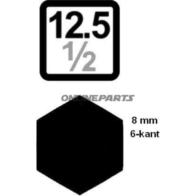 Adapter For 8Mm Hex Bitslänge 39Mm 5/16=8Mm