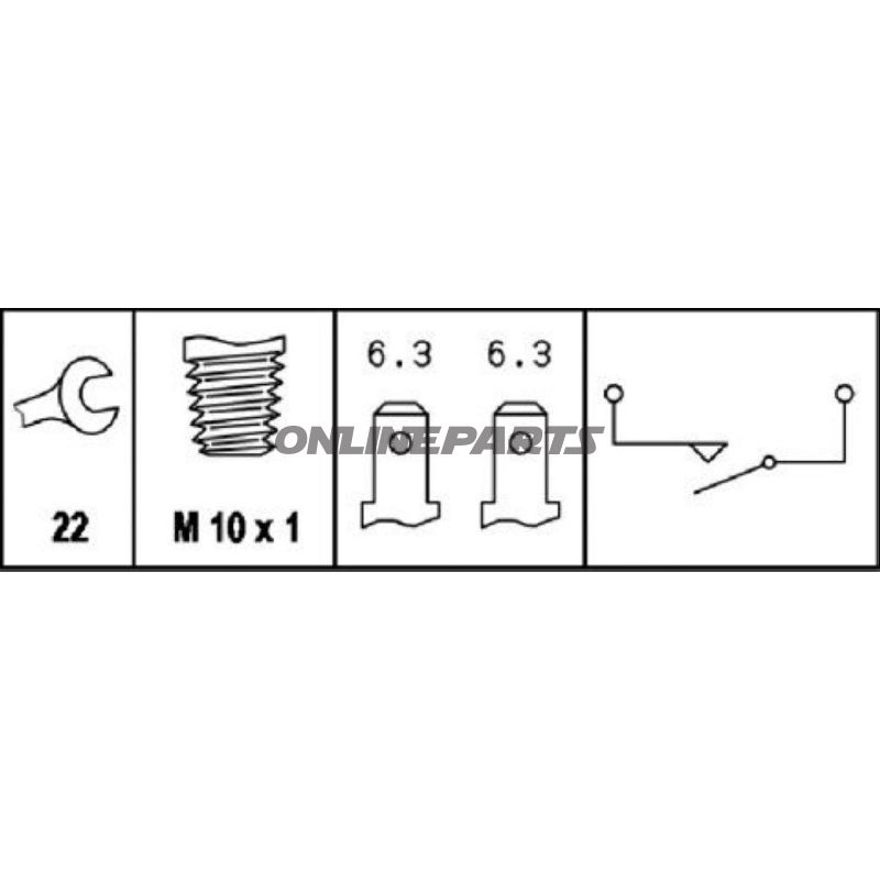 Brake Light Switch Mqid 1450443