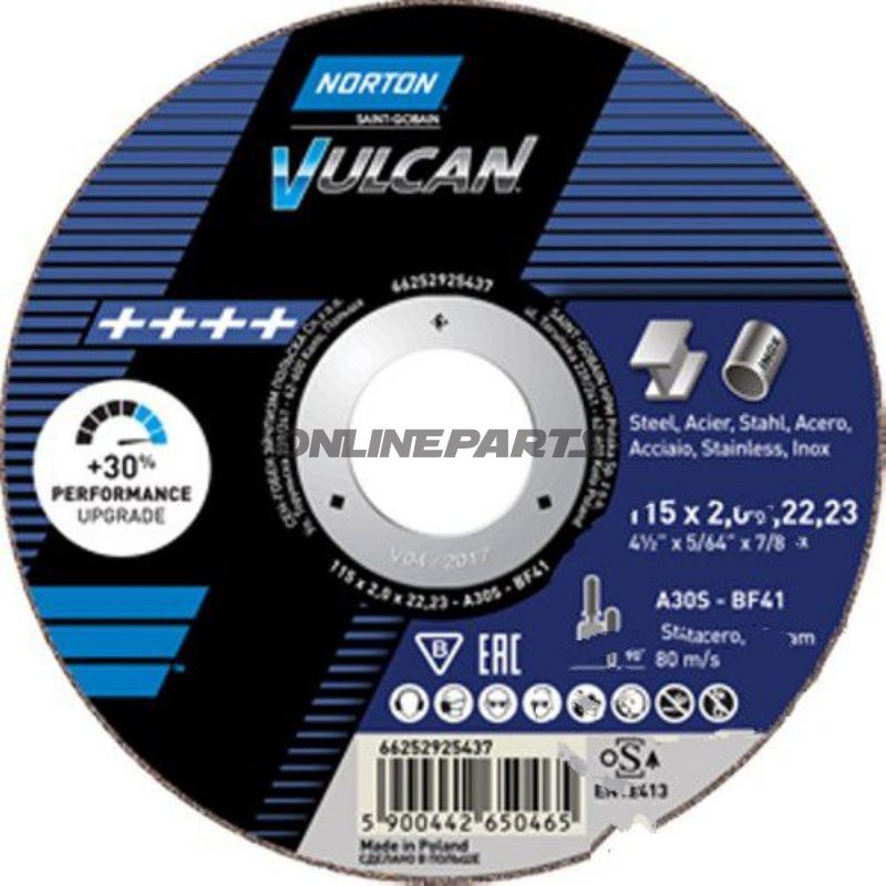 Cutting Disk 180X2.0 Ger Menorton Vulcan A30s Gerade
