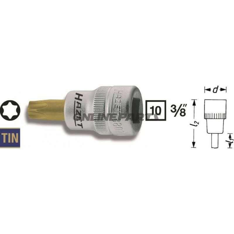 Insert Torx 3/8 T15länge 43.5 Mm