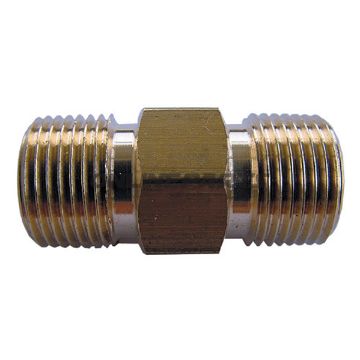 Male Double Threaded Nipple1/4-1/4