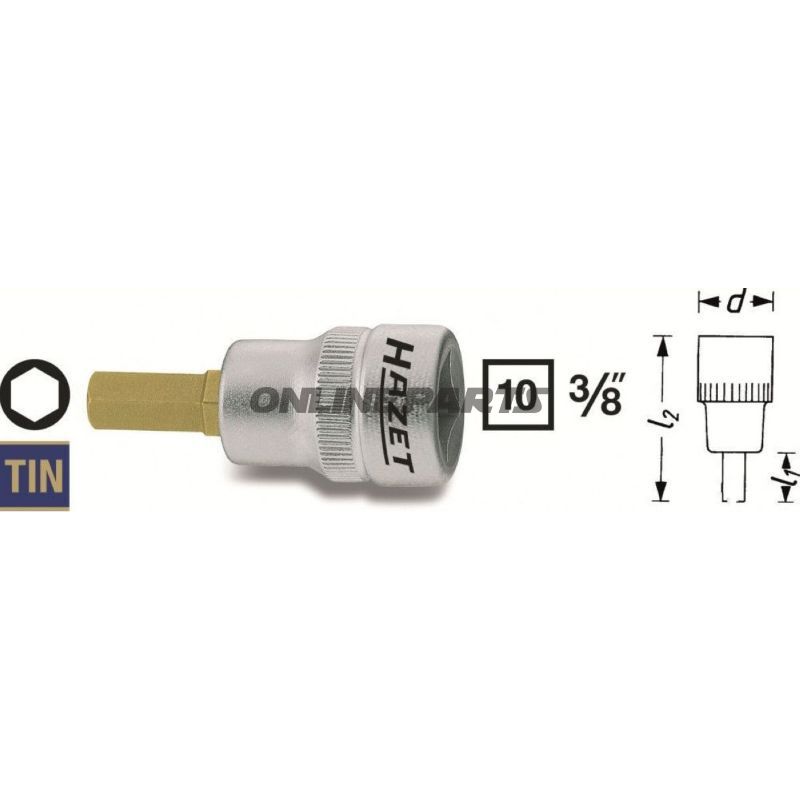 Insert Hexagon 3/8 8Länge 43.5 Mm