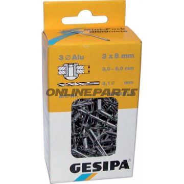 Blindniet 4X6 Packung 100Flachrundkopf