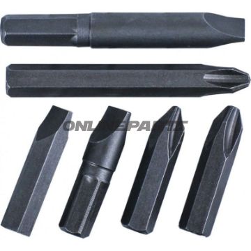Impact Screwdriver Bit 4 Piece Set2xstraight 2Xcrosshead