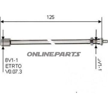 Valve Extension Metal Starr125 Mm