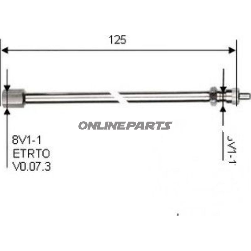 Valve Extension Metal Starr125 Mm