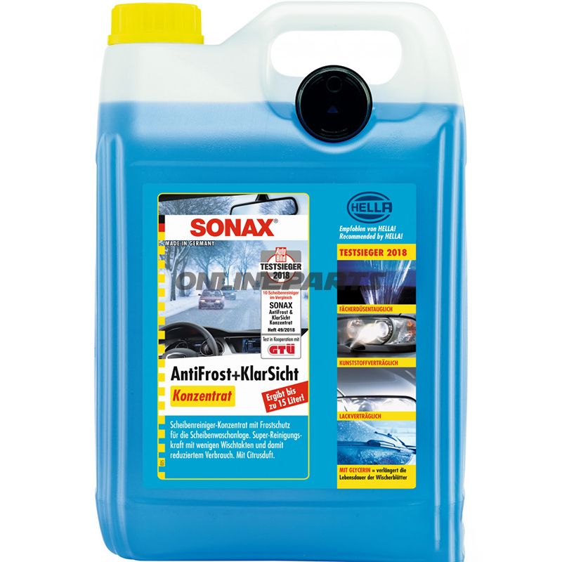 Windscreen Washer Fluid With Antifreeze Sonax5l Citrus Scent Concentrate