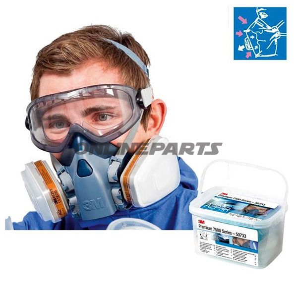 Halbmasken-Kit 7500 A2/P3größe L Premium