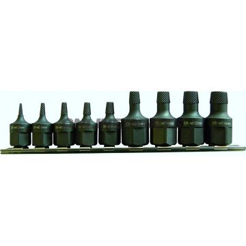 3/8 Drive Bolt Extractor Kit9 Piece 2-14Mm