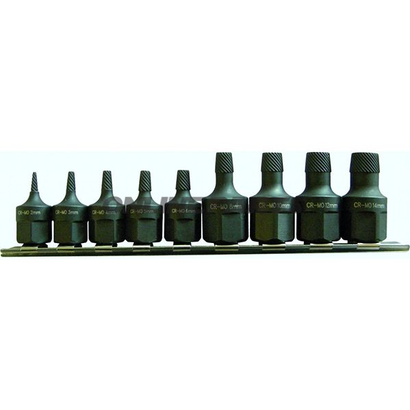 3/8 Drive Bolt Extractor Kit9 Piece 2-14Mm