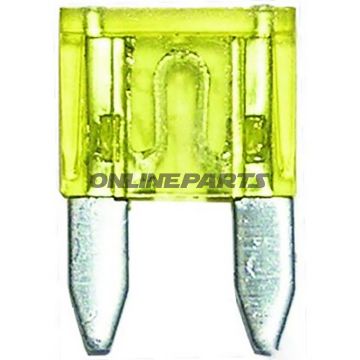 Mini Fuse 20A Yellow50 Pieces